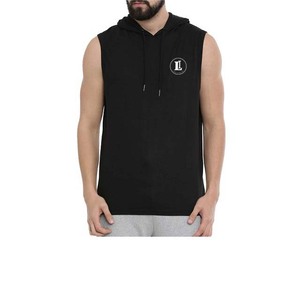 Hoodie sans manches unisexe personnalisé pour la gym, imprimé, en molleton imperméable et écologique, pour hommes - Product Image 1