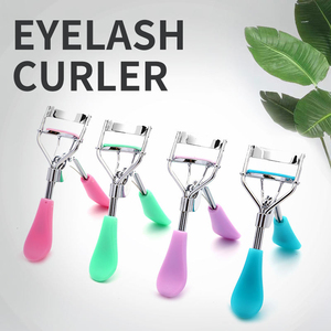 Recourbe-cils en acier inoxydable avec poignée rose, outil manuel de recourbement des cils, accessoire de maquillage réutilisable, poignée ergonomique, portable - Product Image 6