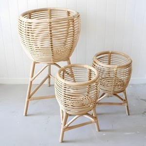 Support de plante pour balcon, étagère pour pot de fleurs, support de sol en rotin, accessoires de jardin, étagères pour plantes - Product Image 2
