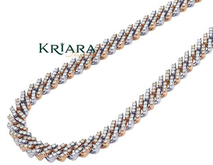 Collar llamativo de moissanita chapado en oro de 18 quilates S925 con corte brillante redondo y engaste de canal, collar de lujo unisex. - Product Image 3