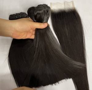 4x4 5x5 6x6 7x7 Swiss Lace Closure 100% cheveux humains brésiliens Lace Closure Transparent cheveux brésiliens bruts - Product Image 5