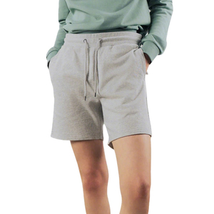 Nouveauté Printemps 2026 Shorts de survêtement pour femme, coupe droite, taille élastique, respirants, couleur unie, style sport décontracté, vente en gros, logo personnalisé - Product Image 3