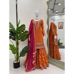 Conjunto de traje de fiesta con hilo y secuencia de trabajo talla XL - Product Image 1