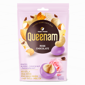 Dragées de Chocolat Halal enrobées de Rose, Amandes, Noix de Cajou et Noix de Macadamia 150g – Fournisseur de Confiseries et Desserts pour la Vente au Détail – Marque Privée Personnalisée - Product Image 1