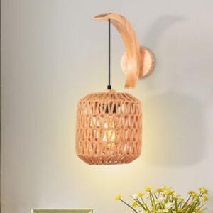 Nouvelle lampe suspendue en jute 100% tressée à la main, éclairage suspendu, forme de panier à poissons, lampe suspendue en corde de style campagnard - Product Image 5