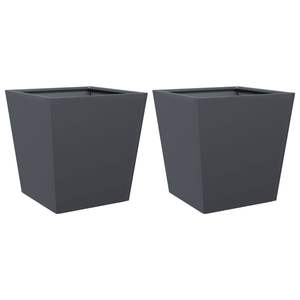 Ensemble de 2 jardinières en acier laminé à froid anthracite pour pots de fleurs et jardinières - Product Image 2
