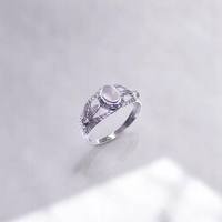 Bague en argent 925, style vintage rétro, creuse, bohème, de créateur, romantique et élégante, bijou très prisé, avec option pierres précieuses naturelles multiples
