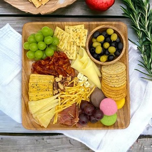 <b>Square</b> Shape Wooden Plate Premium Quality Platter For Elegant Dining Snacks Appetizers And Modern <b>Kitchen</b> <b>Table</b> Decor Tray - Product Image 6