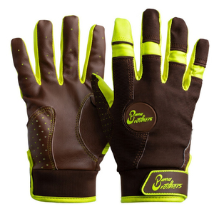 Gants de frappeur en cuir professionnels respirants avec grip pour le baseball et le softball - Product Image 1