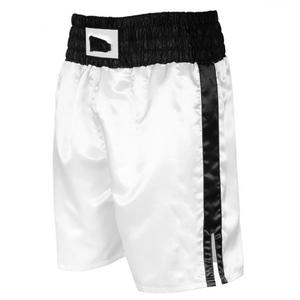 Pantalones Cortos de Boxeo Blancos Personalizados de Venta Rápida: Shorts de Entrenamiento de Satén Listos para Marcar con tu Marca - Bajo MOQ, Servicio Directo de Fabricante - Product Image 1