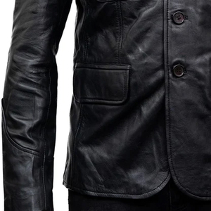 Men Leather Jacket High Quality PU Leather Motorcycle Jacket <b>Slim</b> Fit Casual <b>Coat</b> Vintage Biker Jacket for Men and lasting - Product Image 4