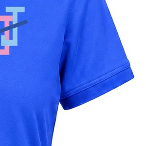 เสื้อโปโลปักลาย Royal Blue JJ สำหรับผู้หญิง แขนสั้น ติดกระดุมด้านหน้า น้ำหนักเบา เหมาะสำหรับทีม - Product Image 3