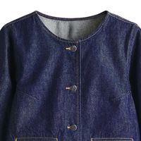 Vestes en jean personnalisées pour femmes, manteaux en jean tendance, vêtements d'extérieur décontractés, boutonnés sur le devant, manches longues, fabrication OEM ODM
