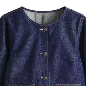 Vestes en jean personnalisées pour femmes, manteaux en jean tendance, vêtements d'extérieur décontractés, boutonnés sur le devant, manches longues, fabrication OEM ODM - Product Image 5