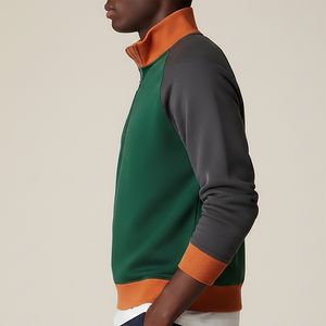 Sudadera Casual de Manga Larga con Cremallera de un Cuarto para Hombre, Tejido Cómodo y Ecológico para Invierno, Venta al por Mayor para Reventa - Product Image 6