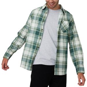 Camisa de Franela Personalizada de Manga Larga, Algodón Premium de Calidad Pura, Moda Exclusiva, Calidad de Exportación, Camisa de Franela Popular para Hombre - Product Image 1