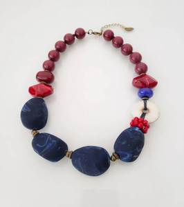 Collar de Resina de Moda para Mujer, Hecho a Mano, con Cuentas Decorativas, Cadena de Diseño Moderno, Accesorio de Lujo - Product Image 1