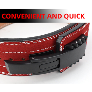 Cinturón de Levantamiento de Pesas de Cuero Vacuno de Alta Calidad, Antideslizante e Impermeable, BreElite, para Entrenamiento en Gimnasio, Levantamiento de Pesas, Cinturón de Seguridad con Palanca - Product Image 5