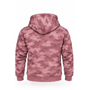 Custom Dusty Rose Camo Tracksuit Hooded <b>Zip</b> Up Jacket and Matching <b>Jogger</b> Sweatpants Two Piece Fashion Sportswear for Everyday - Product Image 3
