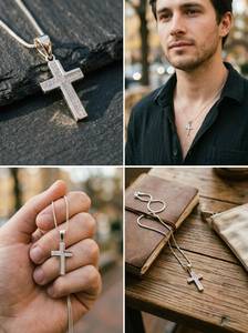 925 Sterling Silver Christian Hiphop <b>Cross</b> Pendant Cubic Zirconia <b>Charm</b> 18K Gold Plated Jewelry for Women Gift Party Wedding - Product Image 4