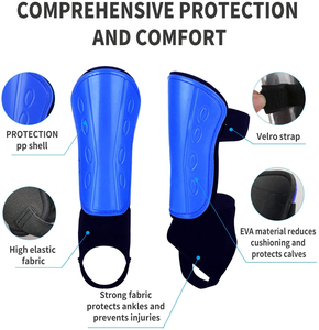 Espinilleras de Fútbol Acolchadas con Soporte para Tobillos y Correas Ajustables para una Protección Integral - Product Image 3