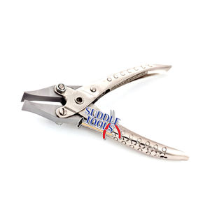 Alicates de acero inoxidable de acción paralela con mordazas anchas y planas tipo pico de pato para herramientas y equipos de joyería, 140 mm, para joyería DIY D - Product Image 1