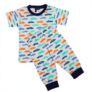 Conjunto de Pijama Infantil Personalizado de Manga Larga con Solapa y Pantalones Largos para Niñas y Niños, 100% Algodón, OEM ODM, MOQ Bajo, Venta al Por Mayor - Product Image 1