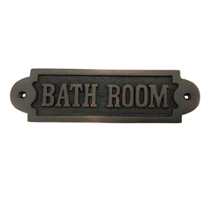 Rectangular <b>Bathroom</b> Brass <b>Door</b> <b>Sign</b> Antique Brass - Product Image 4