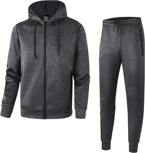 ชุดวอร์มผู้ชายทันสมัยแบบสองชิ้น ชุดออกกำลังกายพร้อมโลโก้สั่งทำ เสื้อแจ็คเก็ตและกางเกงจ็อกเกอร์ เนื้อผ้านุ่มสบาย - Product Image 1