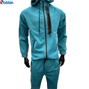 Conjunto de Sudadera con Capucha y Pantalones Deportivos Personalizados, Cómodos, de Tela Gruesa, con Cierre y Estampado, para Hombre, Ropa de Entrenamiento, 2 Piezas - Product Image 2