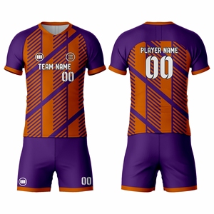 ชุดยูนิฟอร์มฟุตบอลฤดูร้อนพิมพ์ลายตามสั่ง คุณภาพพรีเมียม ระบายเหงื่อได้ดี ป้องกันแบคทีเรีย ผ้าสแปนเด็กซ์/โพลีเอสเตอร์ ระบายอากาศได้ดี - Product Image 1