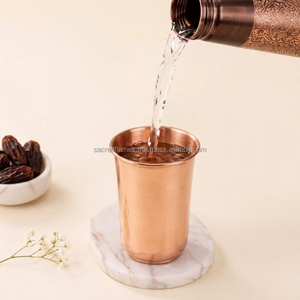 Vente en gros de gobelets en cuivre pur, verres à eau ayurvédiques, tasses à eau pour la santé, en vrac - Product Image 5