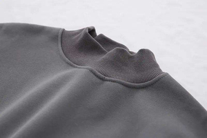 เสื้อสเวตเชิ้ตคอกลมโอเวอร์ไซส์แบบยูนิเซ็กซ์ สีพื้น ผ้าถัก สวมใส่สบาย ทรงปกติ แขนยาว - Product Image 5