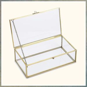 Customized Decorative Glass Storage Box With Metal Frame For <b>Jewelry</b> <b>Organizers</b> And Gift Use - Product Image 3