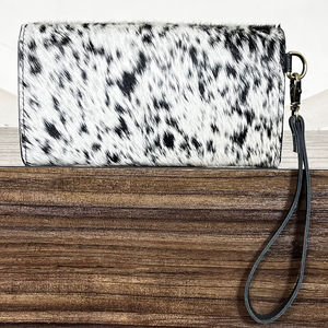 2026 Wholesale New Arrival Hand Tooled Carved Leather Clutch for Women <b>Genuine</b> Cow Leather With Turquoise Concho wristlet Wallet - Product Image 5