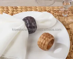 แหวนรองผ้าเช็ดปากไม้บีชคลาสสิก สไตล์ยุโรปสมัยใหม่ รูปทรงสี่เหลี่ยม สีและขนาดปรับแต่งได้ ที่วางกระดาษเช็ดปากสำหรับงานปาร์ตี้ - Product Image 3