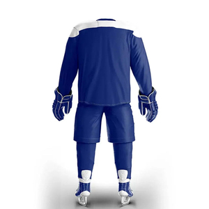 Ensemble uniforme de sport en polyester respirant et confortable pour homme adulte, maillot et short de hockey sur glace imprimés sur mesure, qualité OEM - Product Image 6