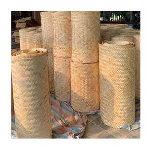เสื่อไม้ไผ่ธรรมชาติแบบม้วน แผ่นไม้ไผ่สานแบบดั้งเดิมสำหรับบุฝ้าเพดาน ตกแต่งผนัง สถาปัตยกรรมแบบเขตร้อน และการปรับปรุงบ้าน - Product Image 3