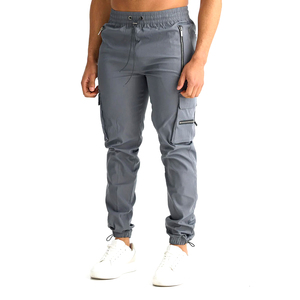 Pantalon cargo en coton léger de couleur grise, de qualité supérieure, au design unique, facile à porter, avec le dernier service OEM ODM. - Product Image 1