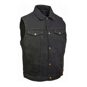 Classic Men Sleeveless Leather Motorcycle Riding Vest for Men All Seasons Motorcycle Western Style Wholesale Supplier - Product Image 1