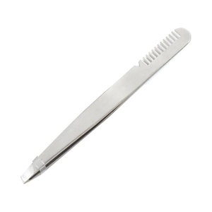 Stainless Steel Eyebrow Tweezer For Daily Use Ergonomic <b>Grip</b> Eyebrow Tweezer For <b>Control</b> Sharp Tip Eyebrow Tweezer For Accuracy - Product Image 5