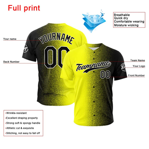 Maillots de baseball personnalisés de qualité supérieure 100% polyester, séchage rapide, bicolores, unisexes, respirants, pour équipes - Product Image 2