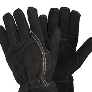 Guantes de Cuero Vacuno Antideslizantes y Anticorte con Características de Protección, Guantes de Seguridad para Trabajos de Soldadura, Color Negro - Product Image 4