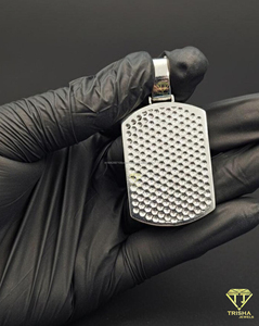 Pendentif Sac d'Argent Massif Sertie de Diamants Moissanite, Collier de Luxe Hip Hop, Bijou de Déclaration de Luxe Hip Hop - Product Image 4