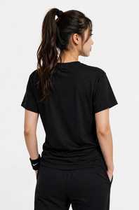 เสื้อยืดผู้หญิงฤดูร้อน สีกรมท่า ผ้าฝ้ายนุ่ม สวมใส่สบาย แขนสั้น ระบายอากาศได้ดี คุณภาพสูง ปรับแต่งได้ คอกลม โลโก้แฟชั่น - Product Image 4