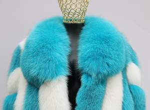 Vente en gros, personnalisation sur mesure, vente directe usine, manteau en fourrure de renard véritable pour femme, nouvelle collection, haute qualité, revers cranté - Product Image 4