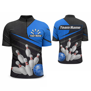 Camiseta de Boliche Personalizada al por Mayor, Ropa Deportiva Informal Colorida con Servicio OEM, Diseño de Sublimación en Oferta - Product Image 1