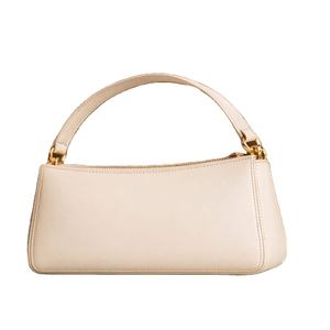 <b>Cream</b> Genuine Leather Shoulder <b>Bag</b> Flap Purse Portable Handbag for Daily Use Travel - Product Image 1