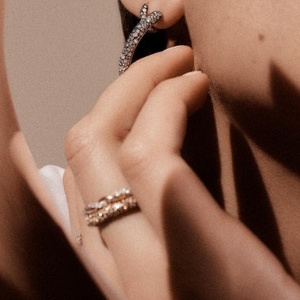 14K Solid Gold Twisted <b>Rope</b> Round Lab Grown Diamond Stackable Ring Pave Set Minimalist Modern Curved Contour Wedding Bands Women - Product Image 5