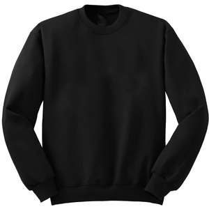 Men Black Fleece Sublimation Sweatshirt Custom Oversized Crew Neck Pullover Heavyweight Streetwear Cotton <b>Blend</b> Fraternity Wear - Product Image 1